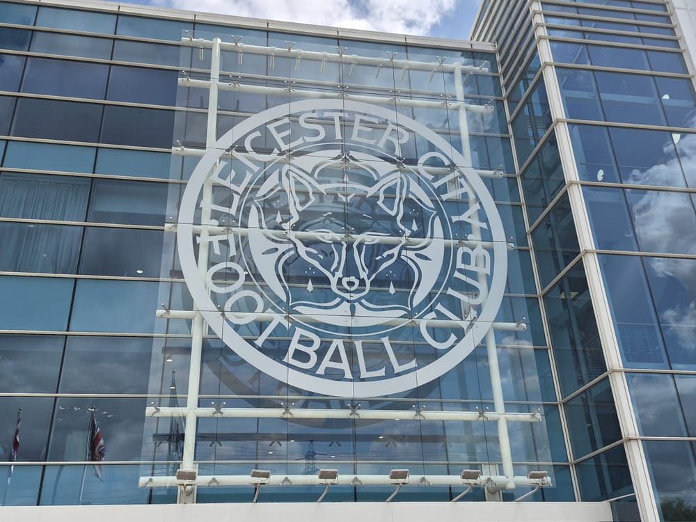 LCFC crest King Power Stadium