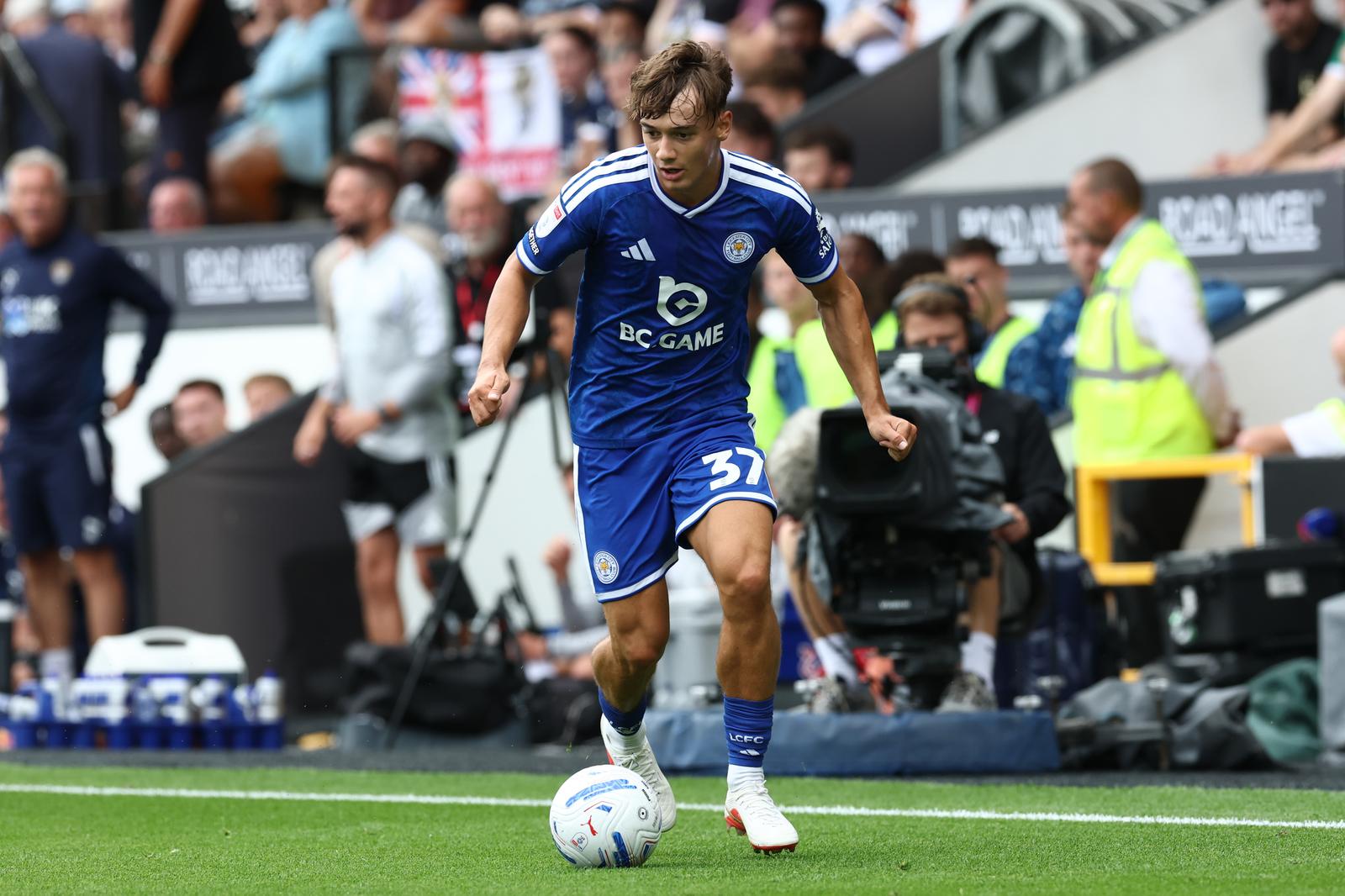 Leicester City midfielder Will Alves (37)  during the EFL Sky Bet League 1 match between Notts County and Leicester City at Meadow Lane, Nottingham, UK on 15 August 2026.
